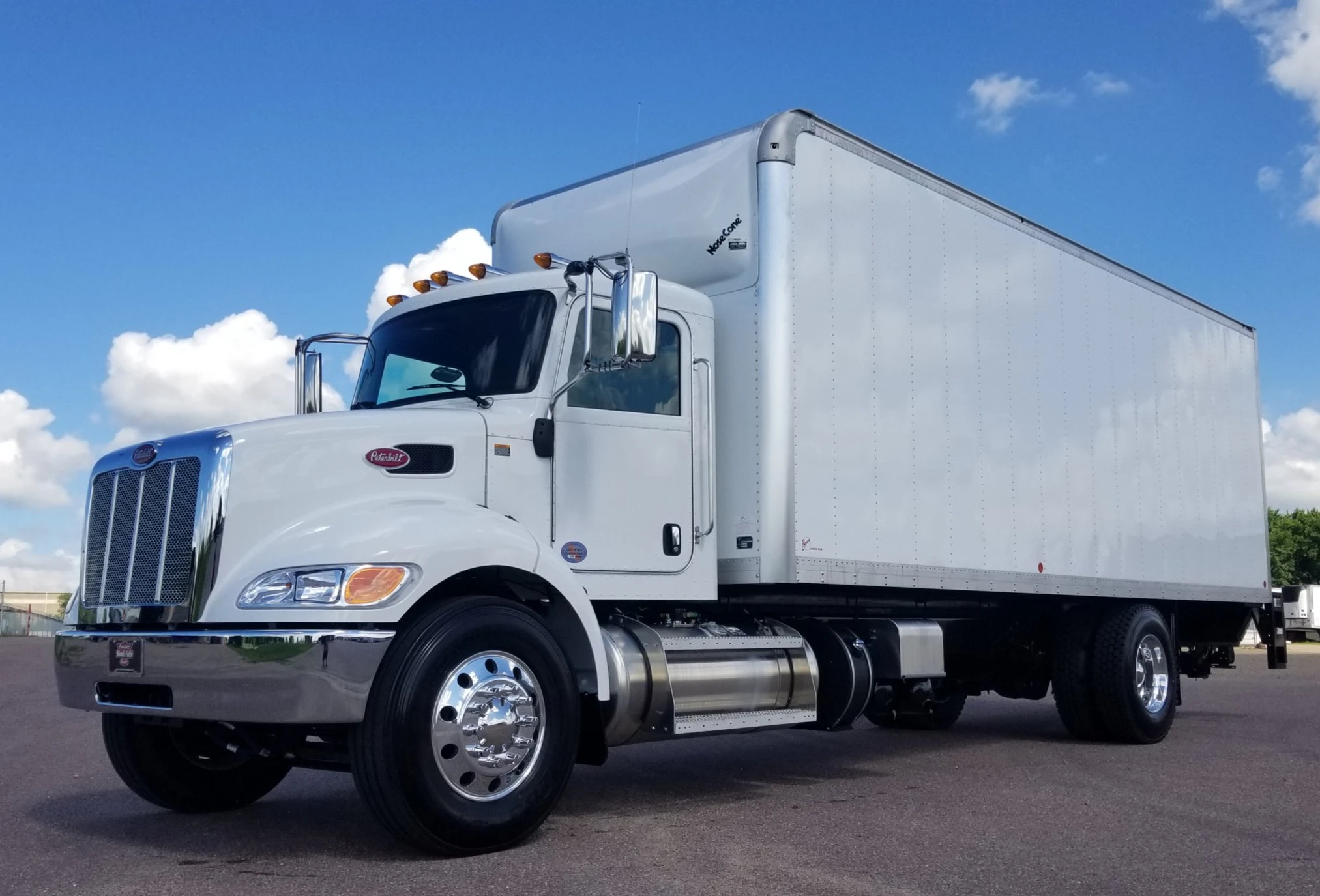 White box truck for local delivery