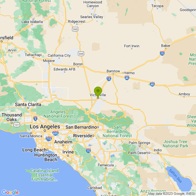 Static map image of Victorville