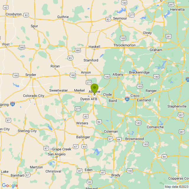Static map image of Abilene