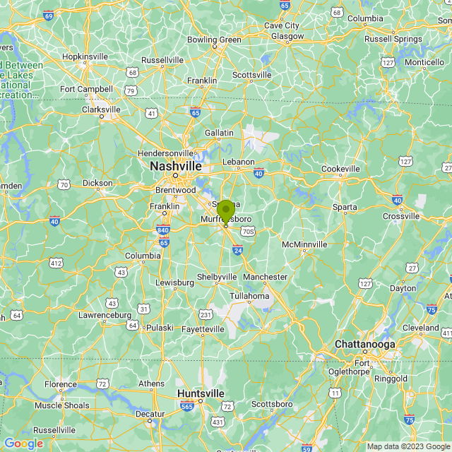 Static map image of Murfreesboro