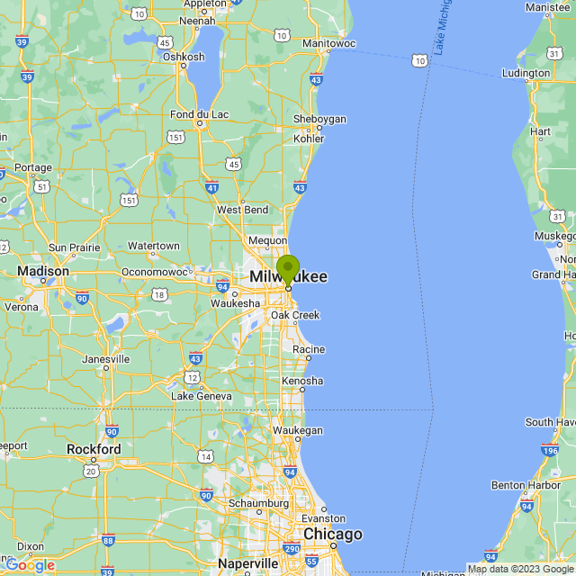 Static map image of Milwaukee