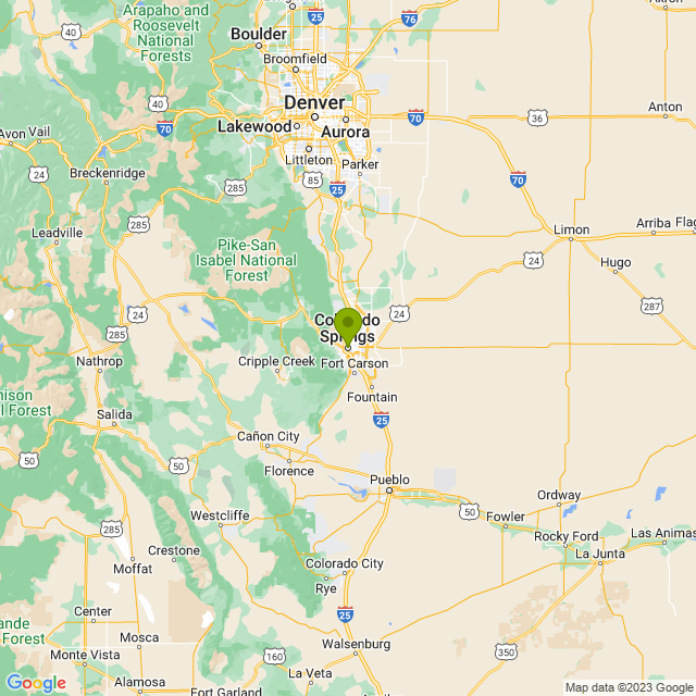 Static map image of Colorado Springs