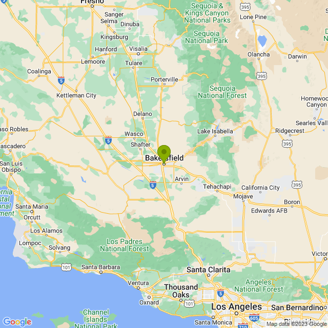 Static map image of Bakersfield