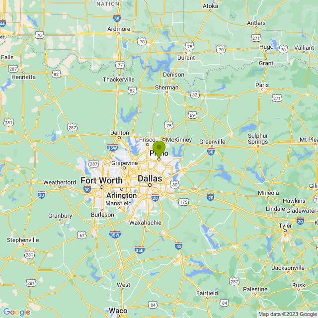 Static map image of Plano