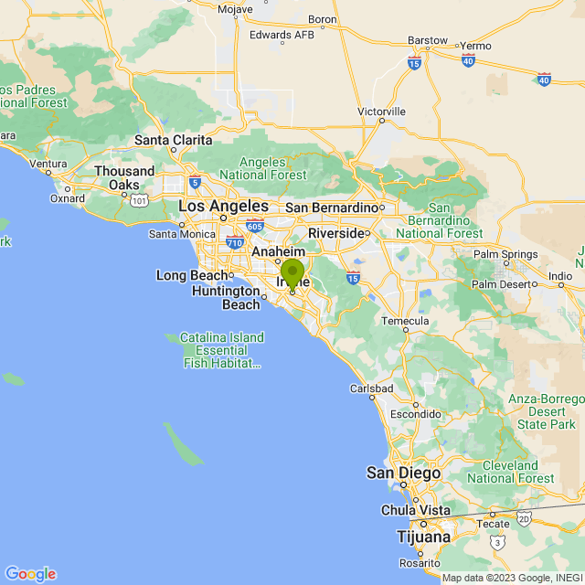 Static map image of Irvine