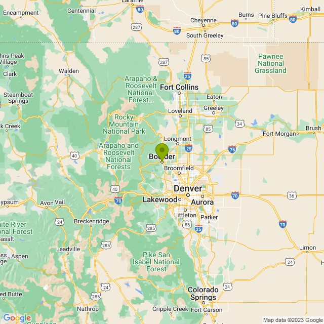 Static map image of Boulder