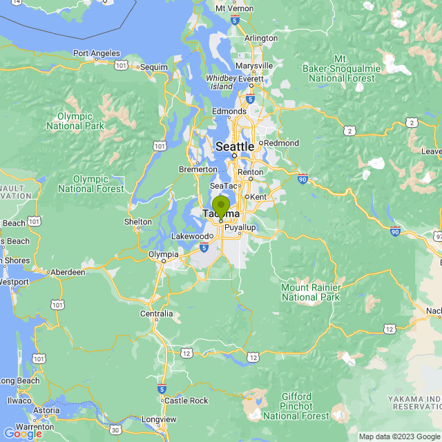 Static map image of Tacoma