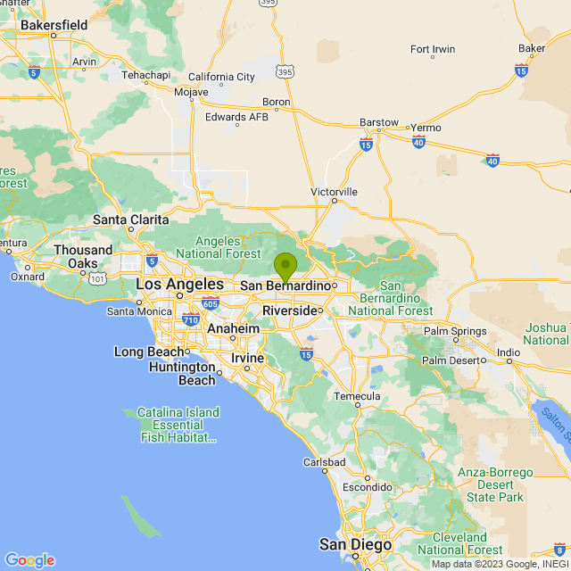 Static map image of Rancho Cucamonga