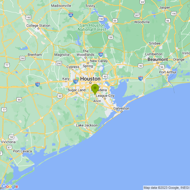 Static map image of Pearland