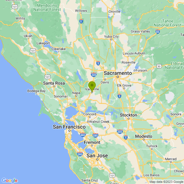 Static map image of Vacaville