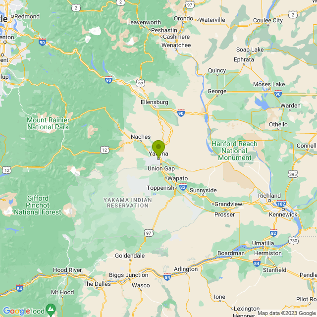 Static map image of Yakima