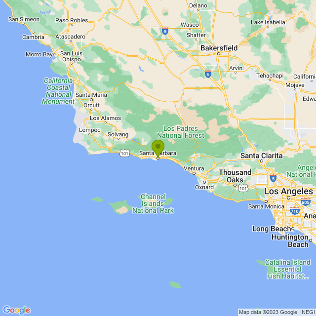 Static map image of Santa Barbara