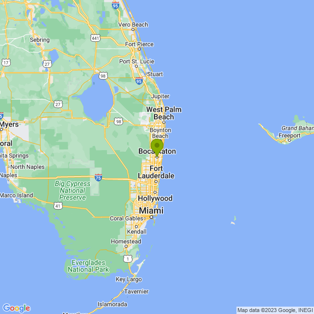 Static map image of Boca Raton