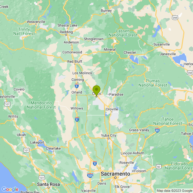 Static map image of Chico