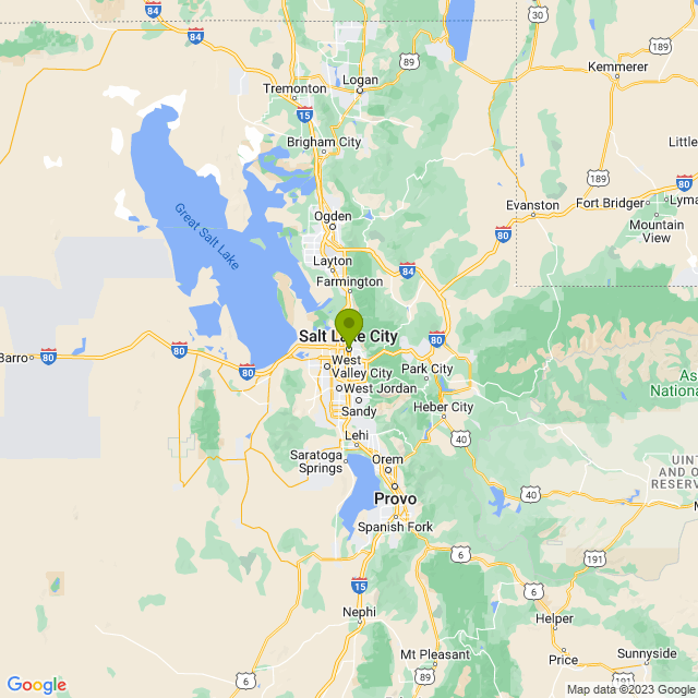 Static map image of Salt Lake City