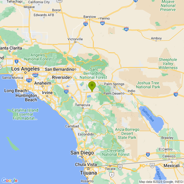 Static map image of Hemet