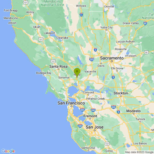 Static map image of Napa