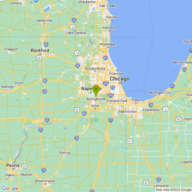 Static map image of Bolingbrook