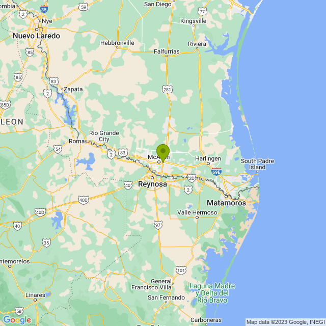 Static map image of Pharr