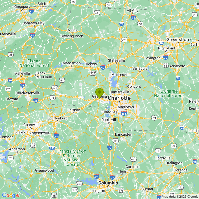 Static map image of Gastonia