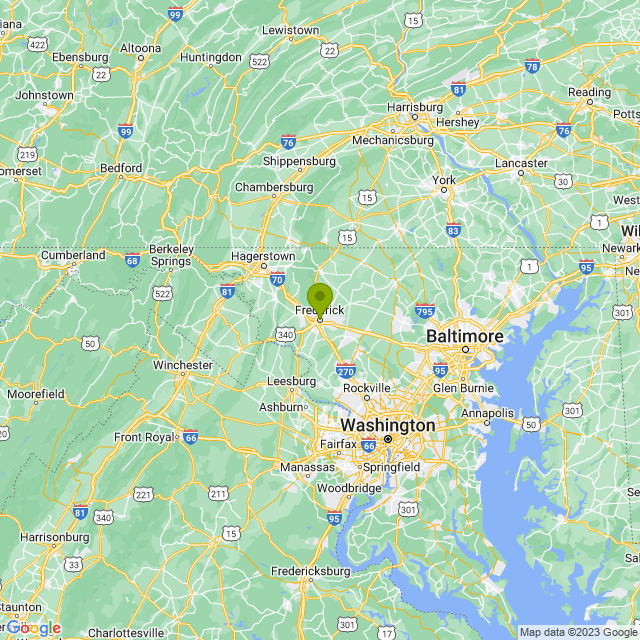 Static map image of Frederick