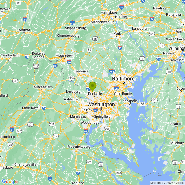 Static map image of Gaithersburg