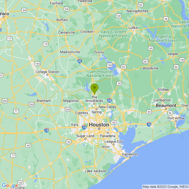 Static map image of Conroe