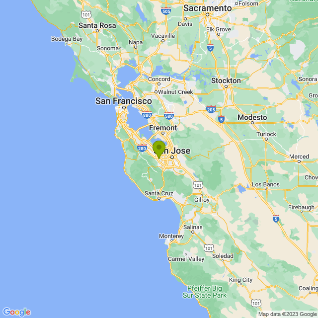 Static map image of Cupertino