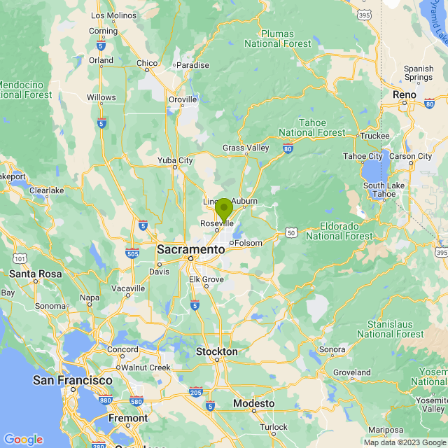 Static map image of Rocklin