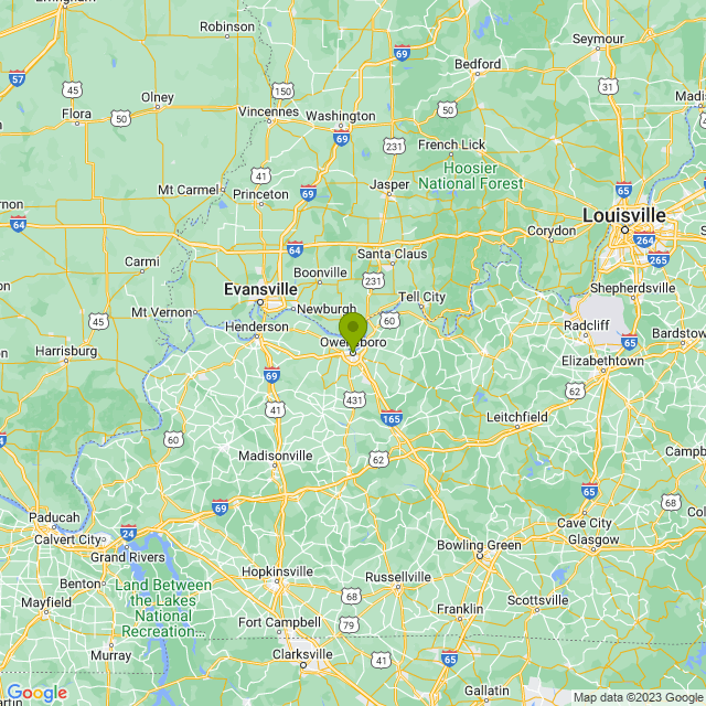 Static map image of Owensboro