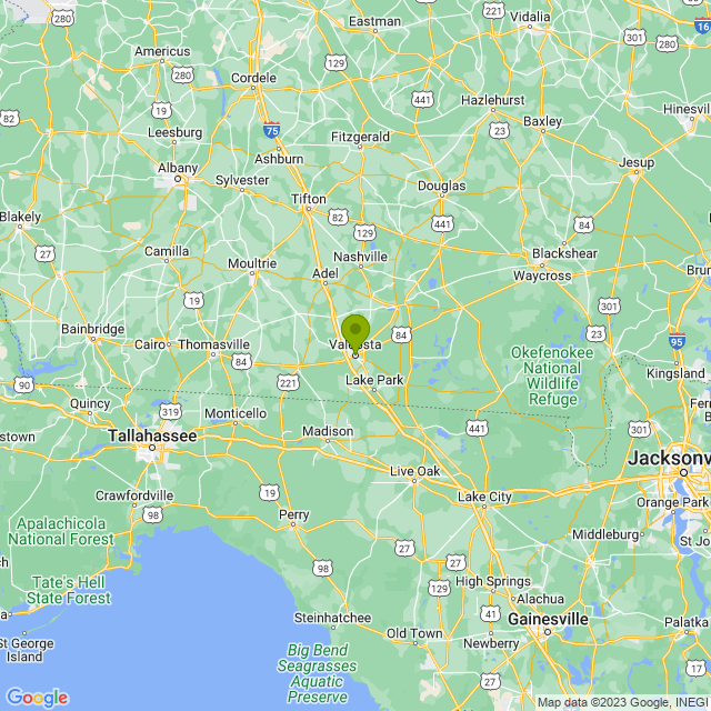 Static map image of Valdosta