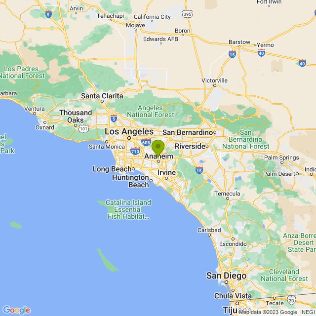 Static map image of Fullerton