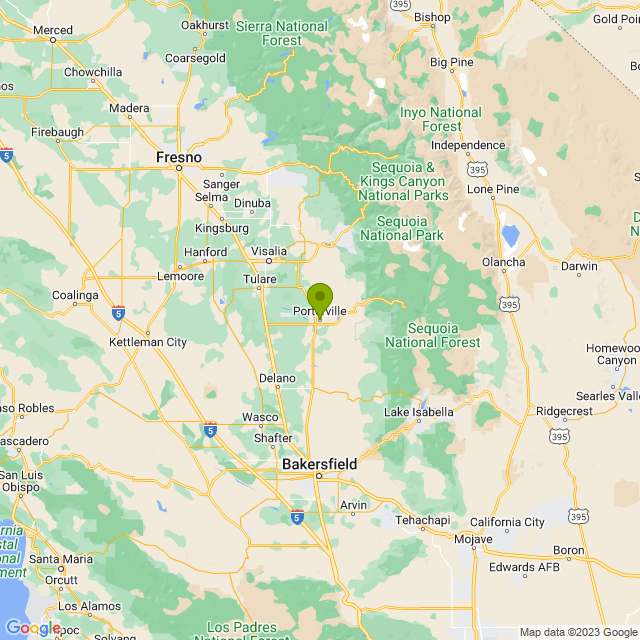 Static map image of Porterville