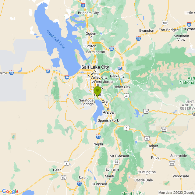 Static map image of Lehi