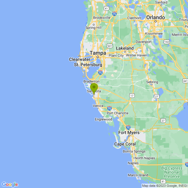 Static map image of Sarasota