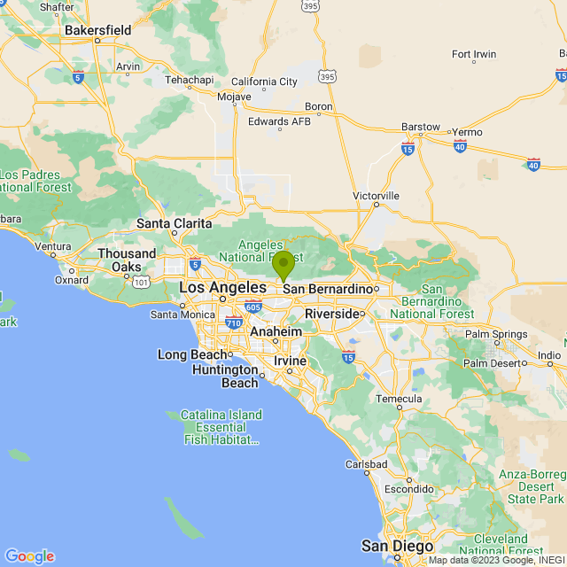 Static map image of Glendora