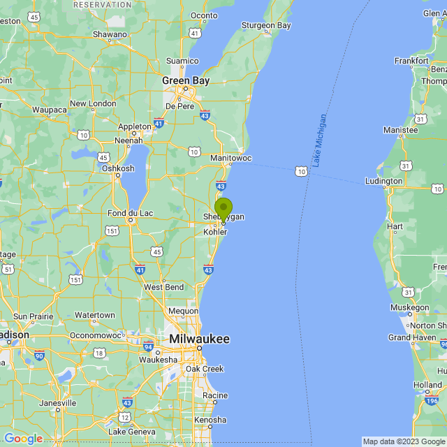 Static map image of Sheboygan