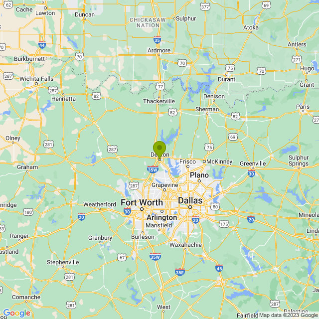Static map image of Denton