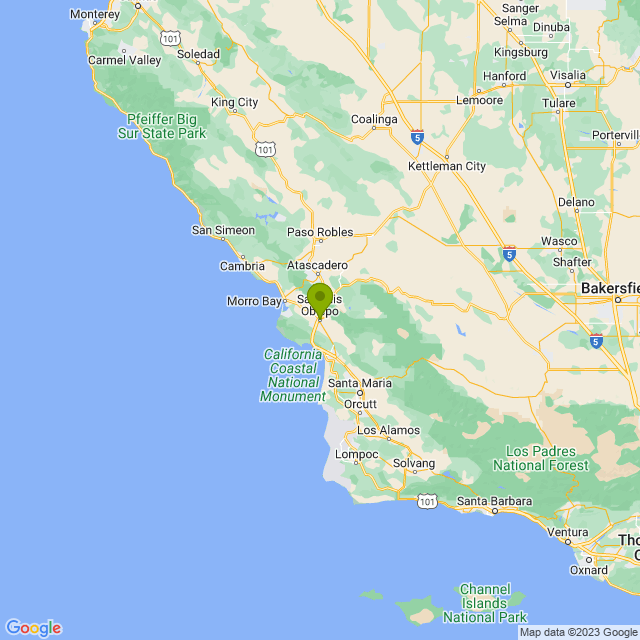 Static map image of San Luis Obispo