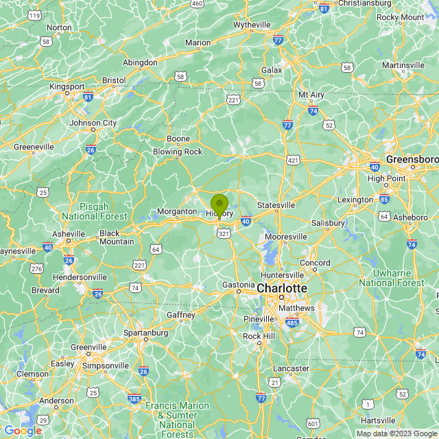 Static map image of Hickory