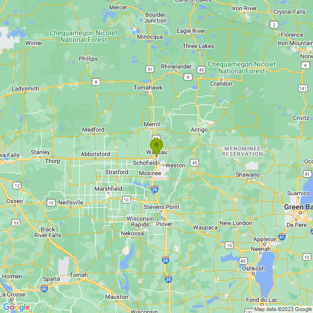 Static map image of Wausau