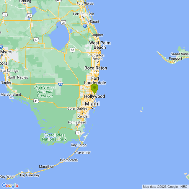 Static map image of Hallandale Beach