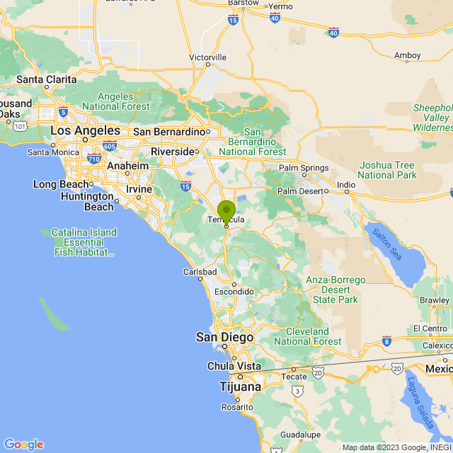 Static map image of Temecula