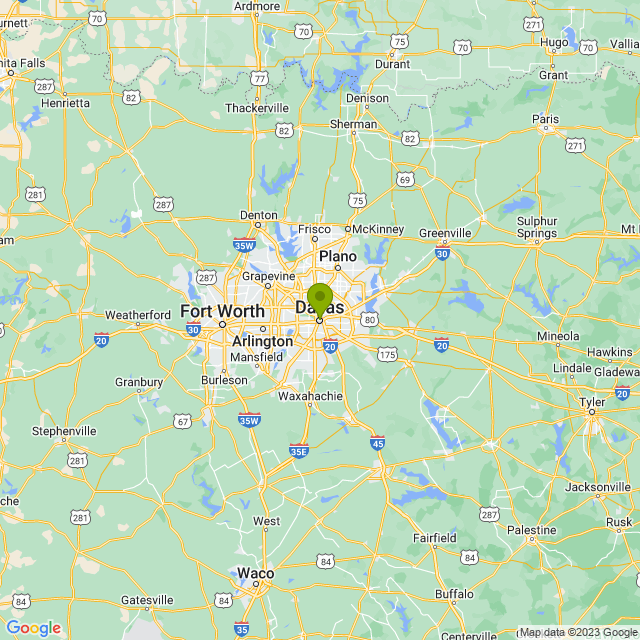 Static map image of Dallas