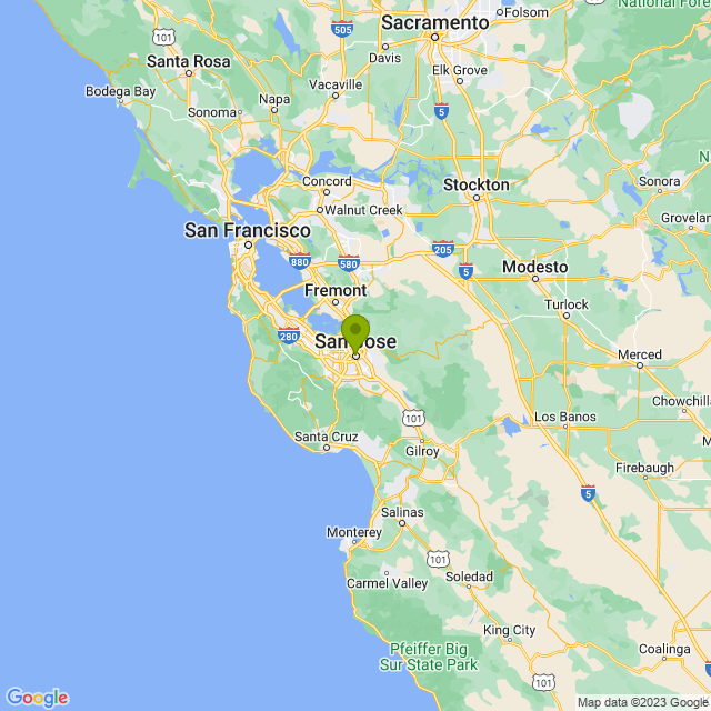 Static map image of San Jose