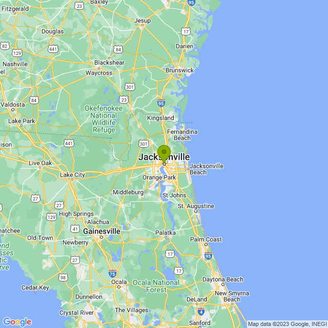 Static map image of Jacksonville