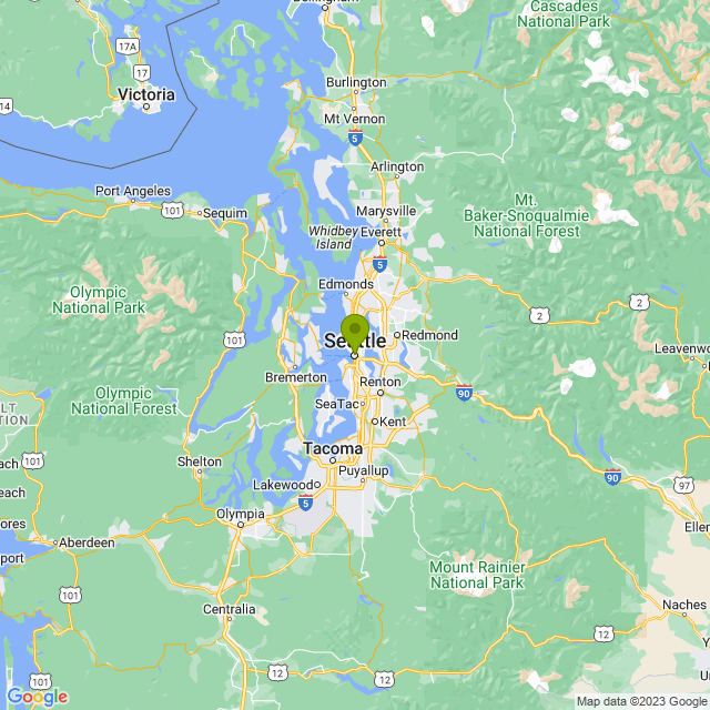 Static map image of Seattle