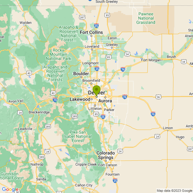 Static map image of Denver