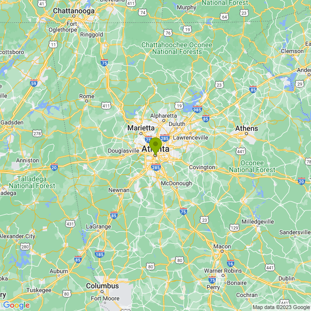 Static map image of Atlanta