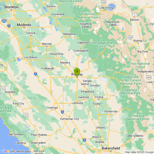 Static map image of Fresno